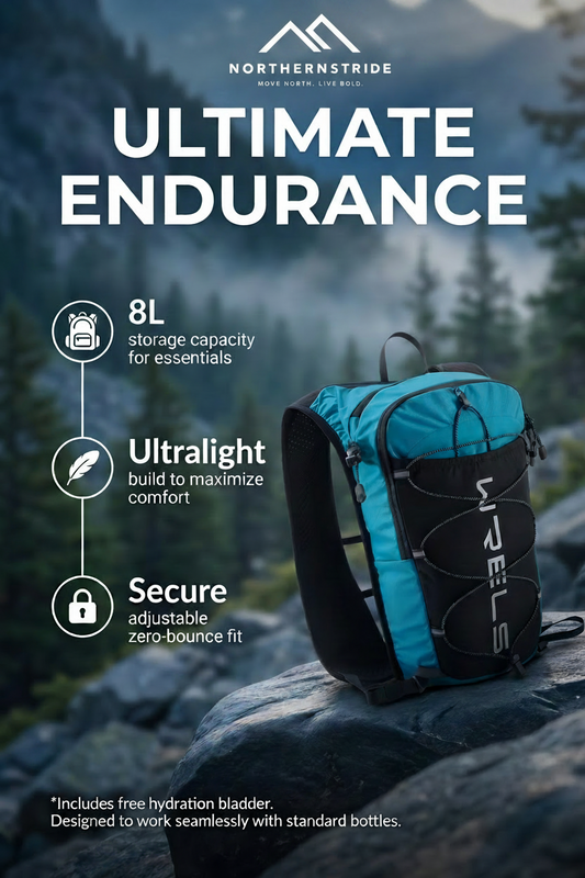 NorthernStride™ 8L Hydration Backpack + Free Water Bladder