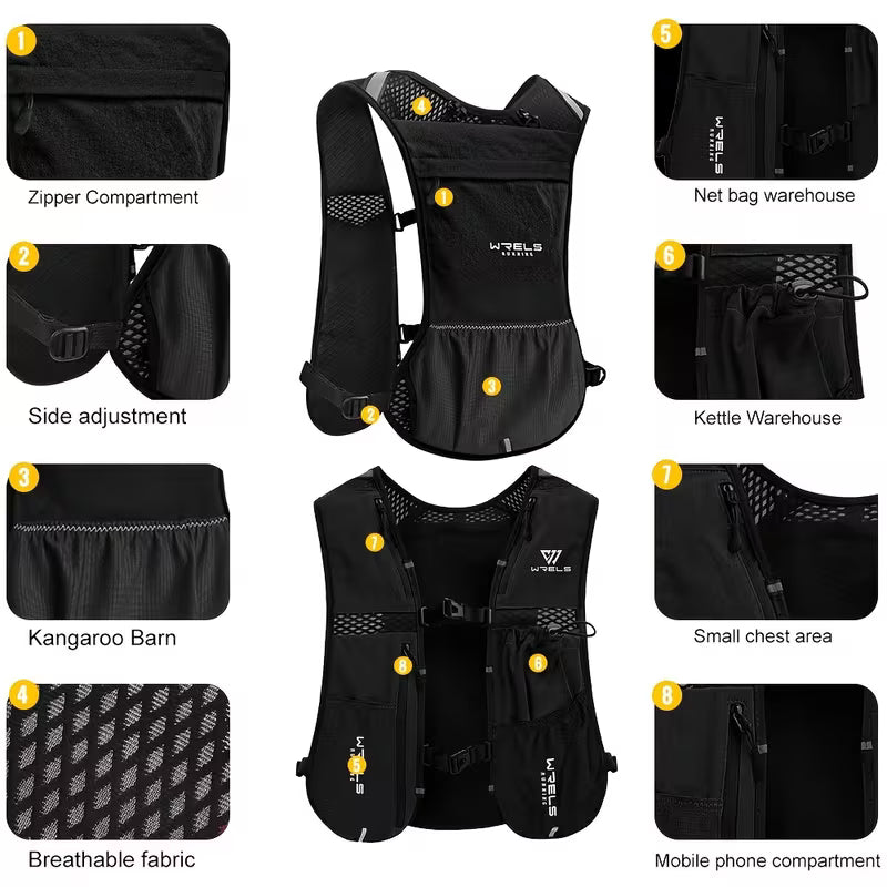 NorthernStride™ Outdoor Hydration Vest – 1.5L Water Bladder Compatible