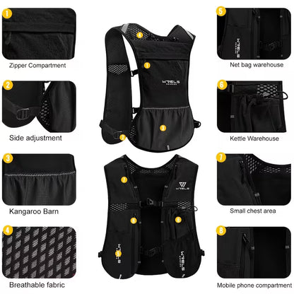 NorthernStride™ Outdoor Hydration Vest – 1.5L Water Bladder Compatible